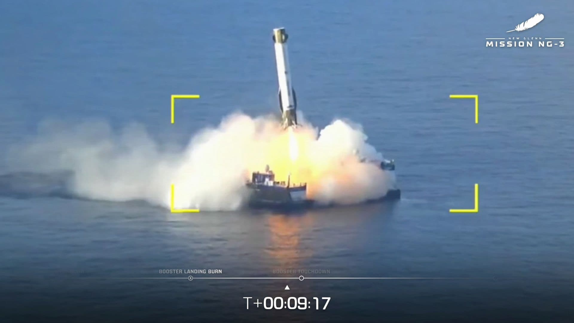 Blue Origin's New Glenn rocket launches with reusable booster, but satellite faces orbit issues