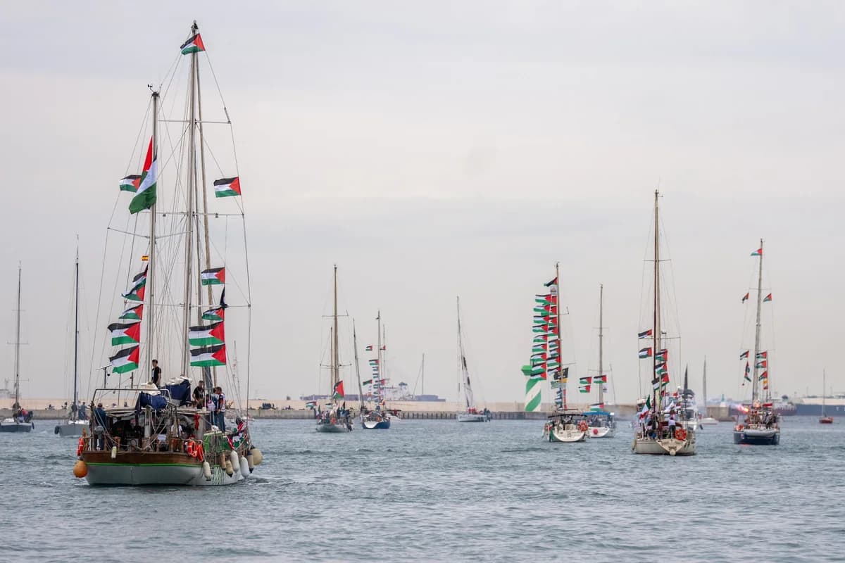 Israeli Navy stops Gaza aid ships hundreds of miles from shore