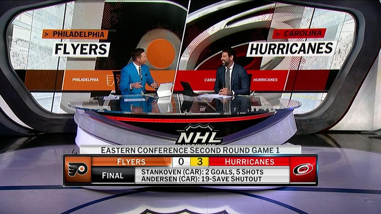 Les Hurricanes dominent les Flyers 3-0 lors du premier match de la deuxième série