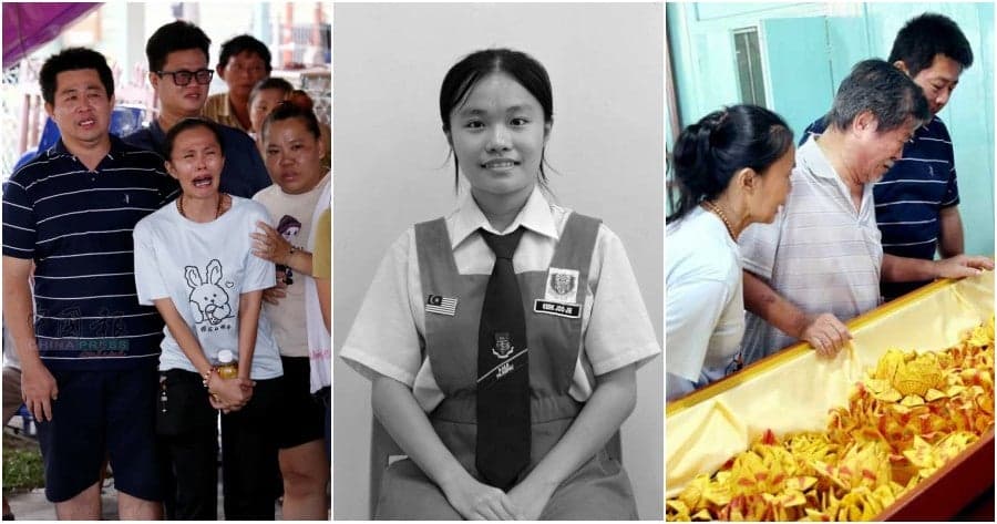 SPM Student Killed by Falling Temple Beam, Laid to Rest in Favorite Outfit