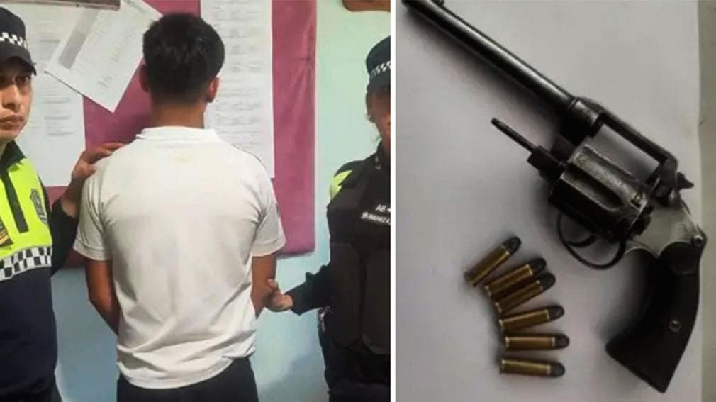 ¡Alarma en escuela! Alumno de 17 años entra con arma cargada y es reducido por la policía.
