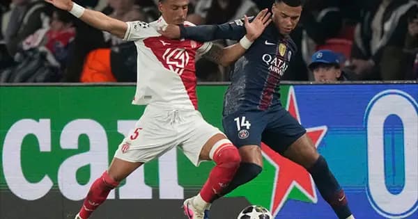 PSG sufre pero avanza a octavos de final de la Champions League ante un Mónaco combativo