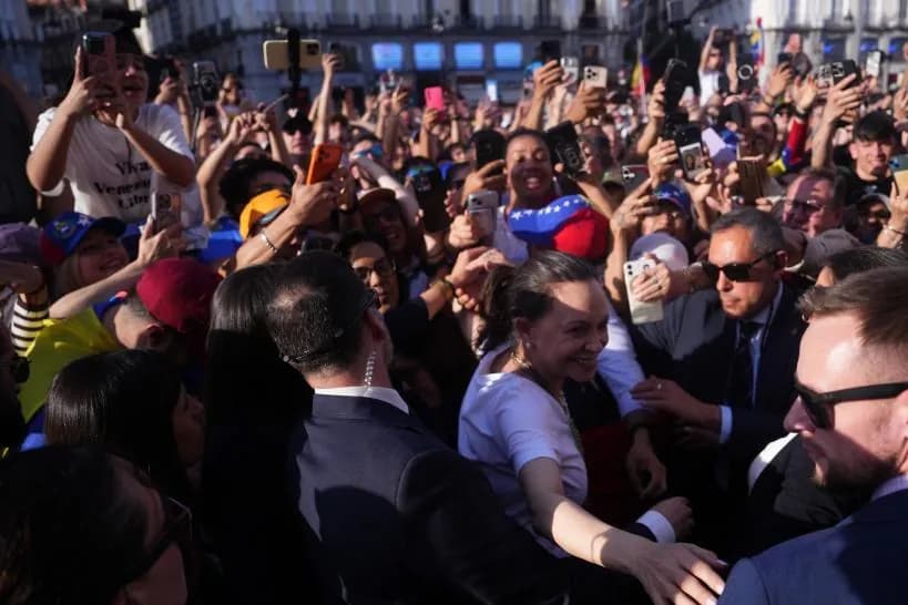 Miles de venezolanos celebran en Madrid el 'regreso a casa' con María Corina Machado