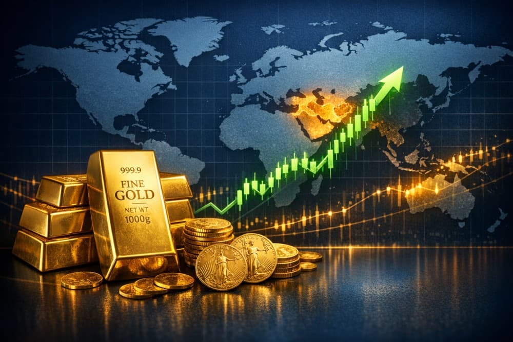 Gold Prices Surge Amidst Global Tensions and Strong Demand