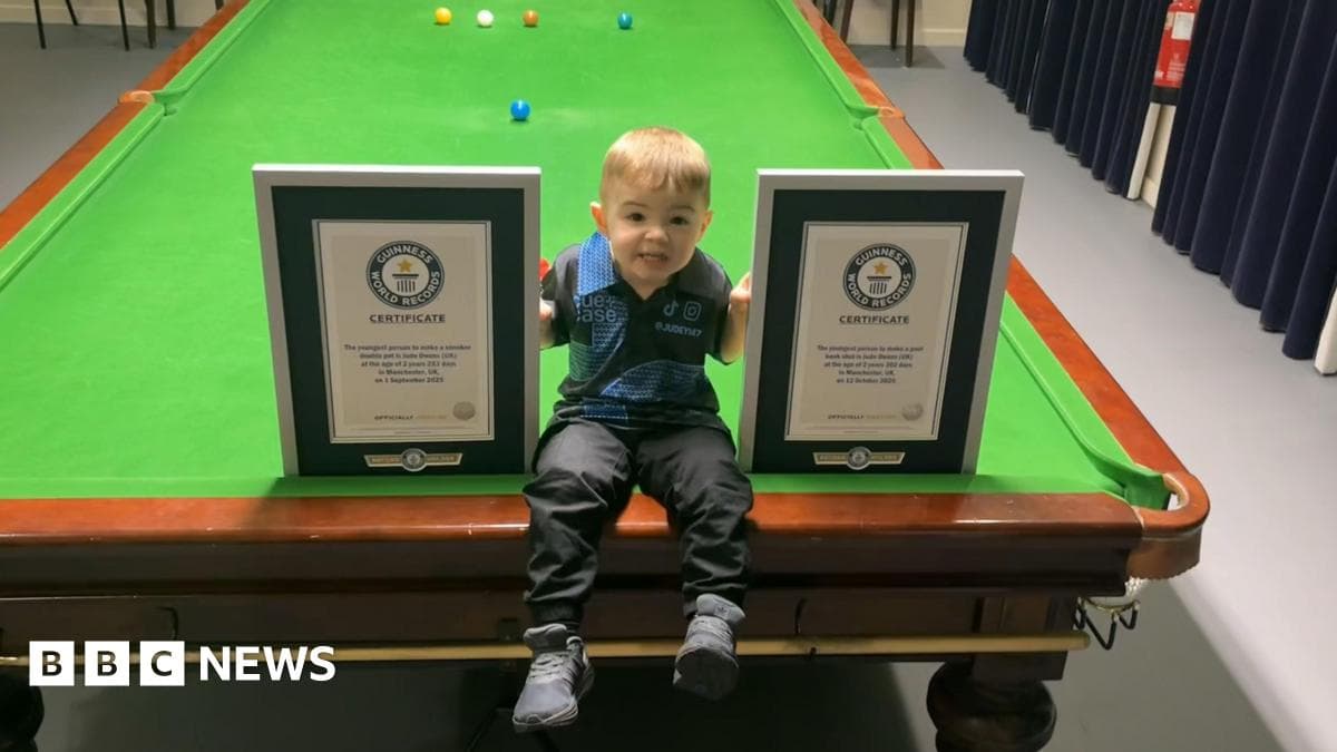 Two-Year-Old Jude Owens Breaks World Records in Snooker and Pool