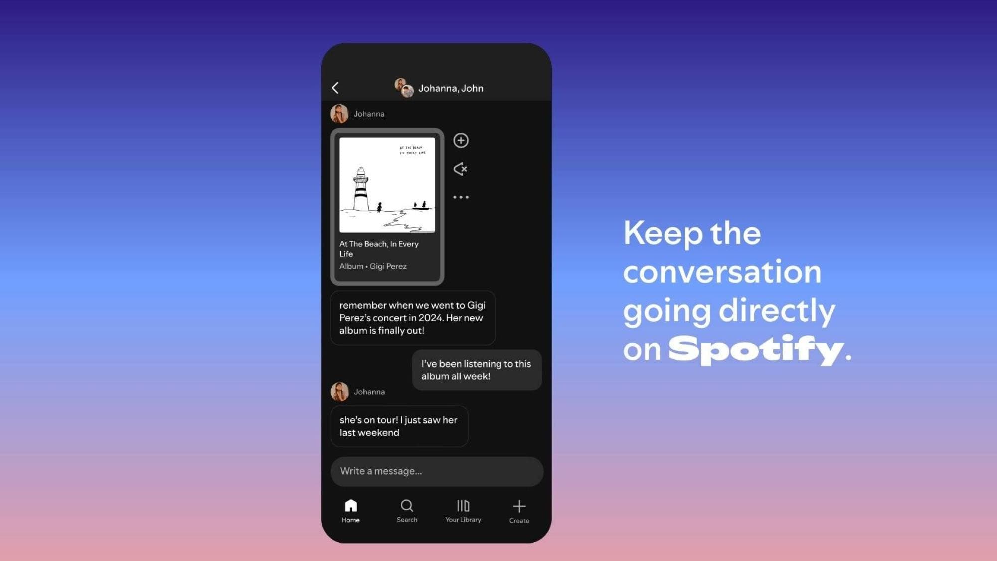 Spotify lanza chats grupales para compartir música y pódcasts