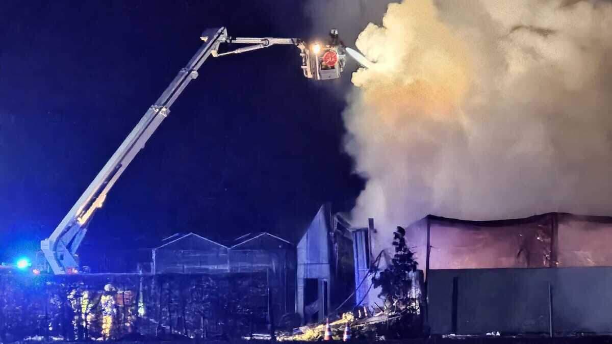 Zware brand verwoest loods bij landbouwbedrijf in Roeselare