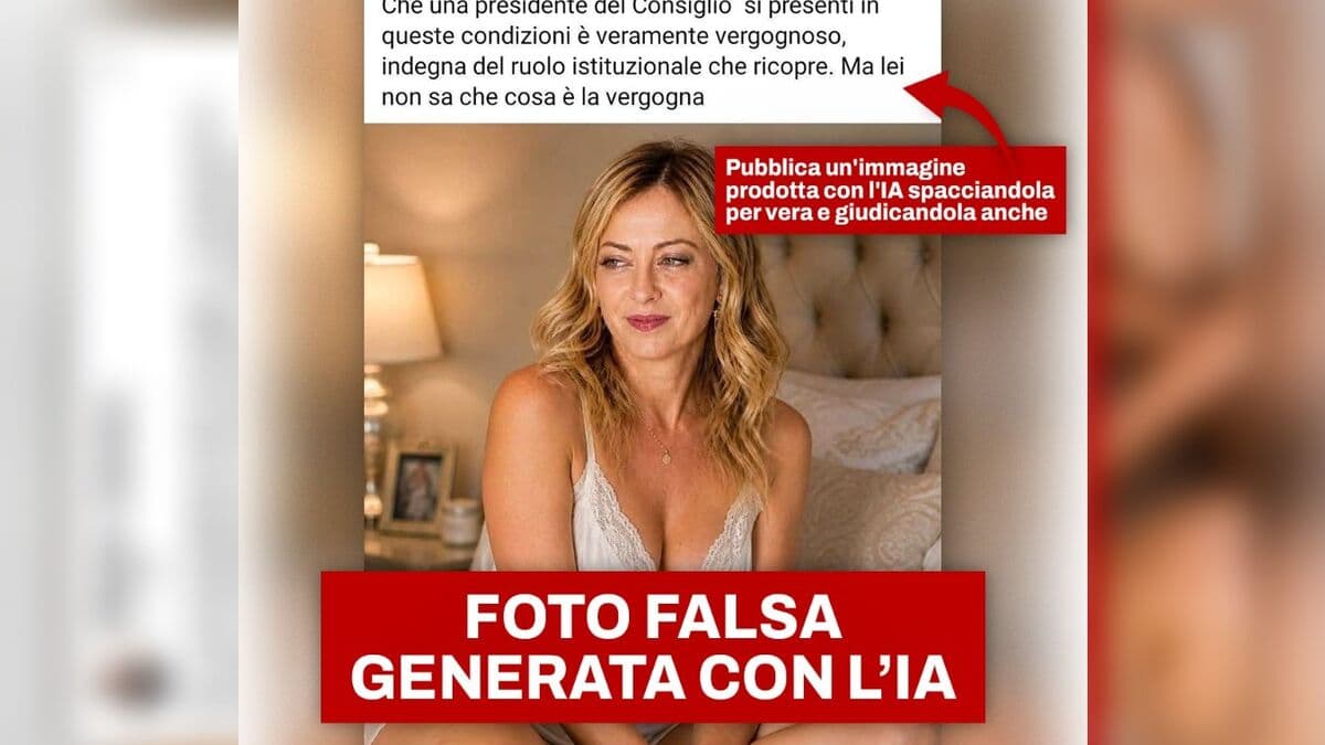 Giorgia Meloni dénonce des photos truquées par intelligence artificielle
